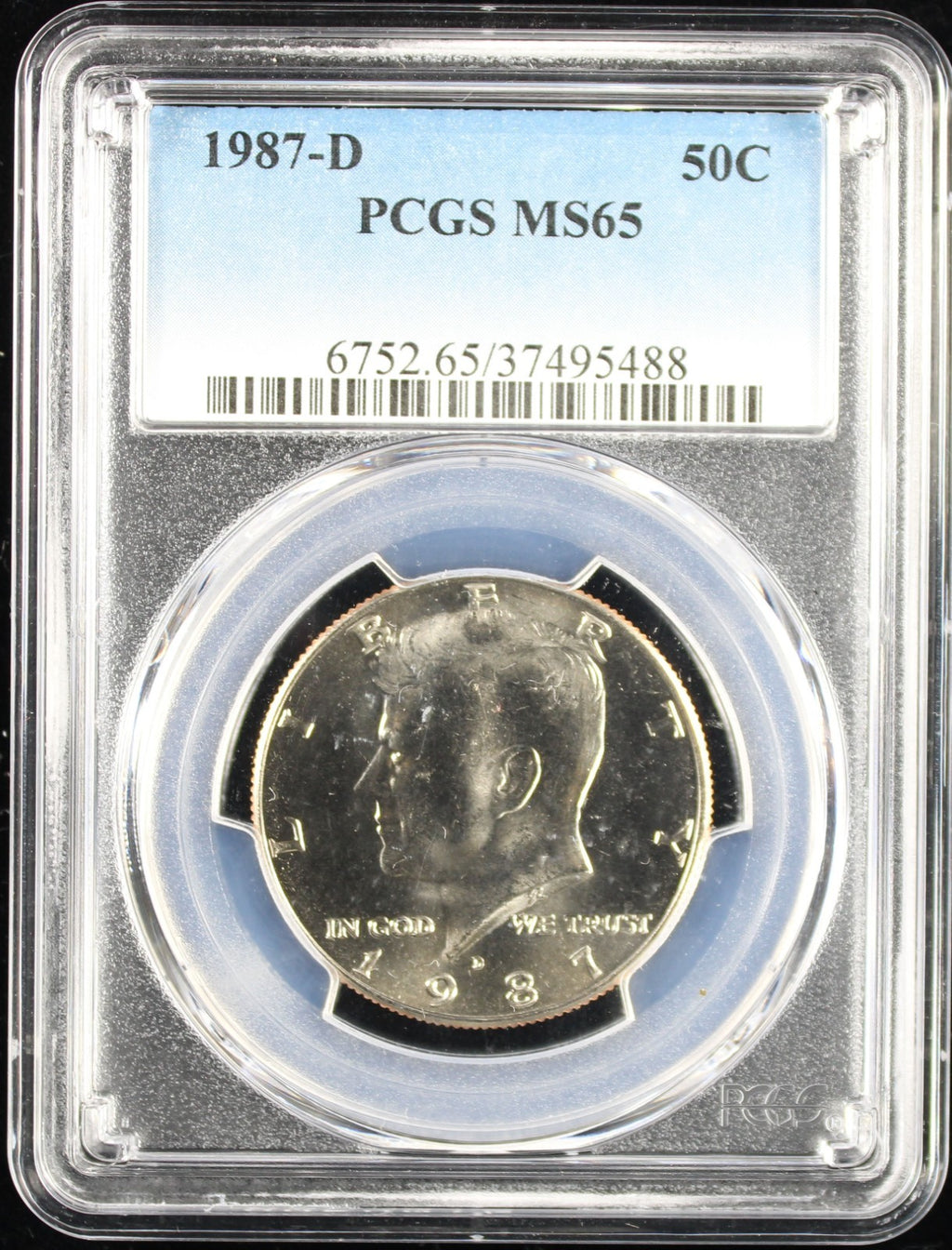 1987-D Kennedy Half Dollar 50c PCGS MS65