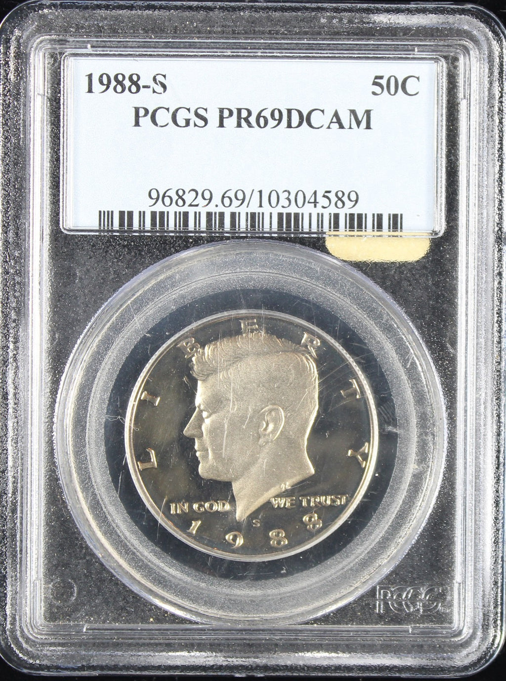 1988-S Kennedy Proof Half Dollar 50c PCGS PR69 Deep Cameo