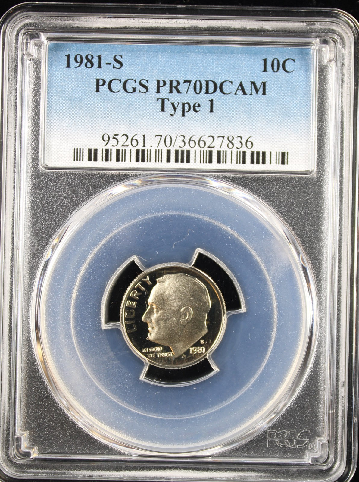 1981-S Type 1 10c PCGS PR70DCAM