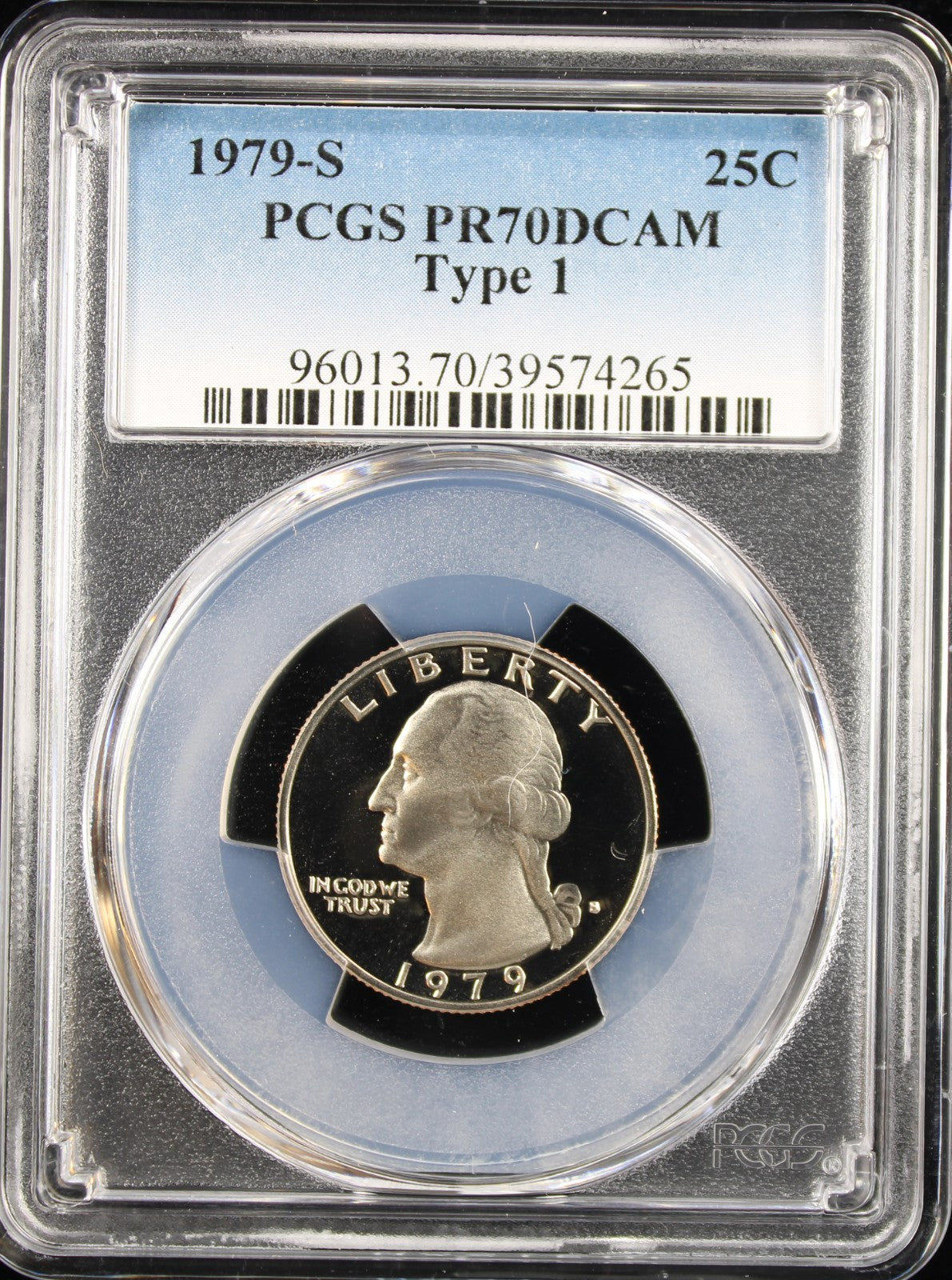 1979-S Type 1 Proof Washington Quarter 25c PCGS PR70DCAM