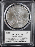 2022 Silver Eagle PCGS MS70 First Strike 1 of 500 Cleveland Signed