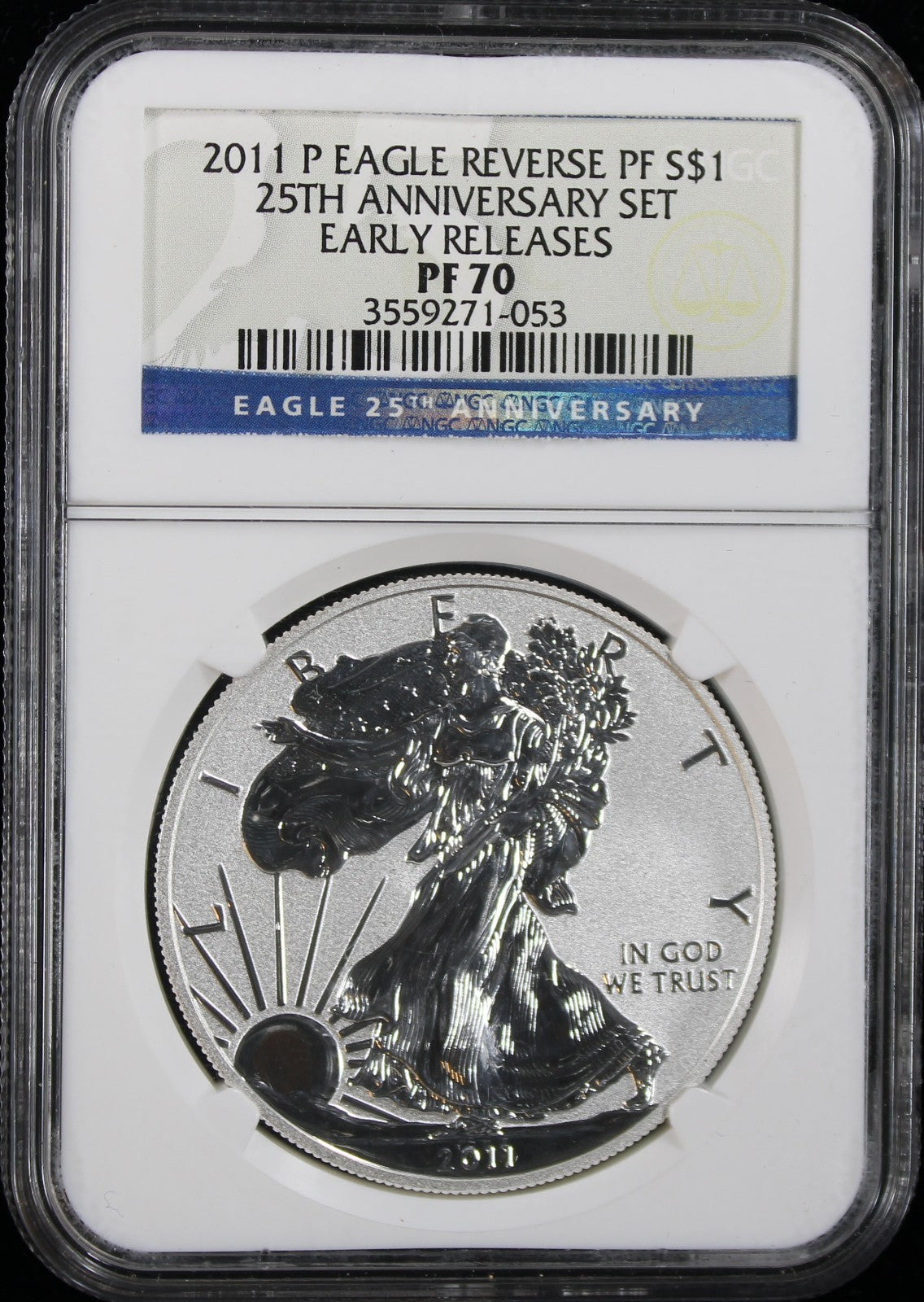 2011 Silver Eagle 25th Anniversary Set NGC PF/MS70