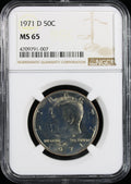 1971-D Kennedy Half Dollar 50c NGC MS65