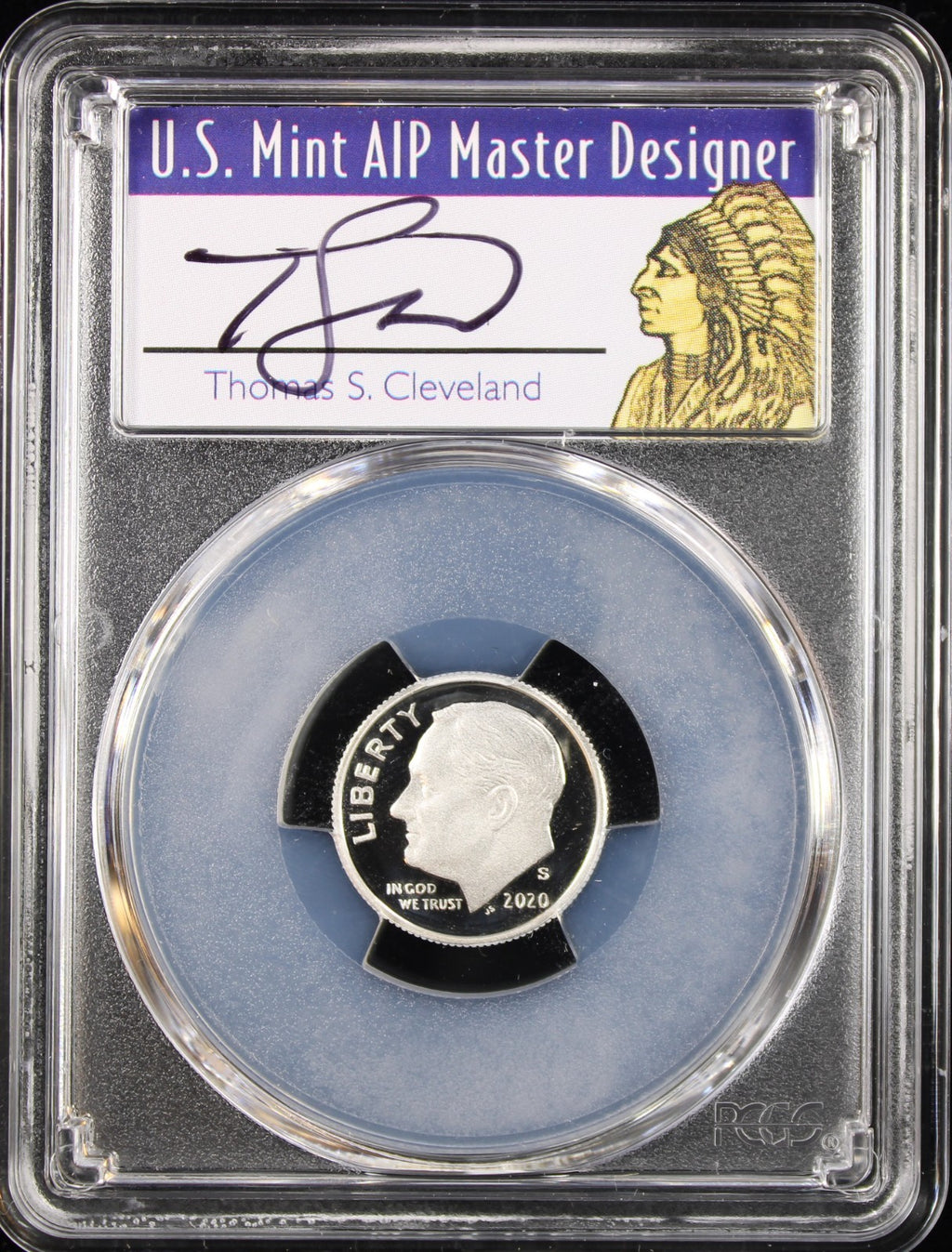 2020-S Silver 10c PCGS PR70DCAM Cleveland Signed