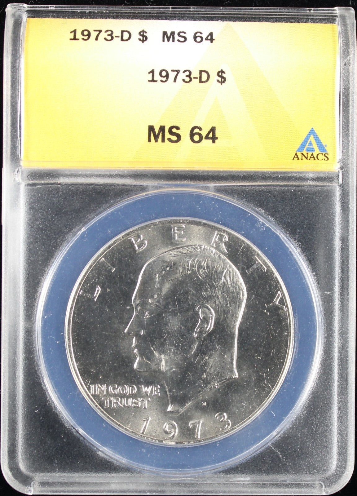 1973-D Eisenhower Clad Dollar $1 ANACS MS64