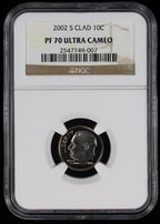 2002-S Proof Roosevelt Dime 10c NGC PF70 UCAM Ultra Cameo