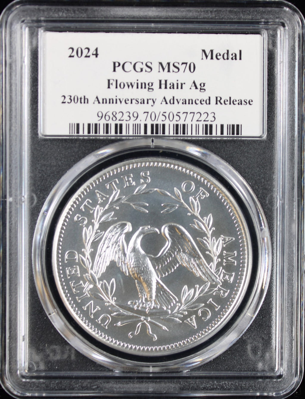 2024 Flowing Hair Medal 230th Anniversary PCGS MS70 Advanced Release