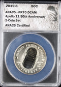 2019-S Apollo 11 50th Anniversary 50c ANACS PR70DCAM