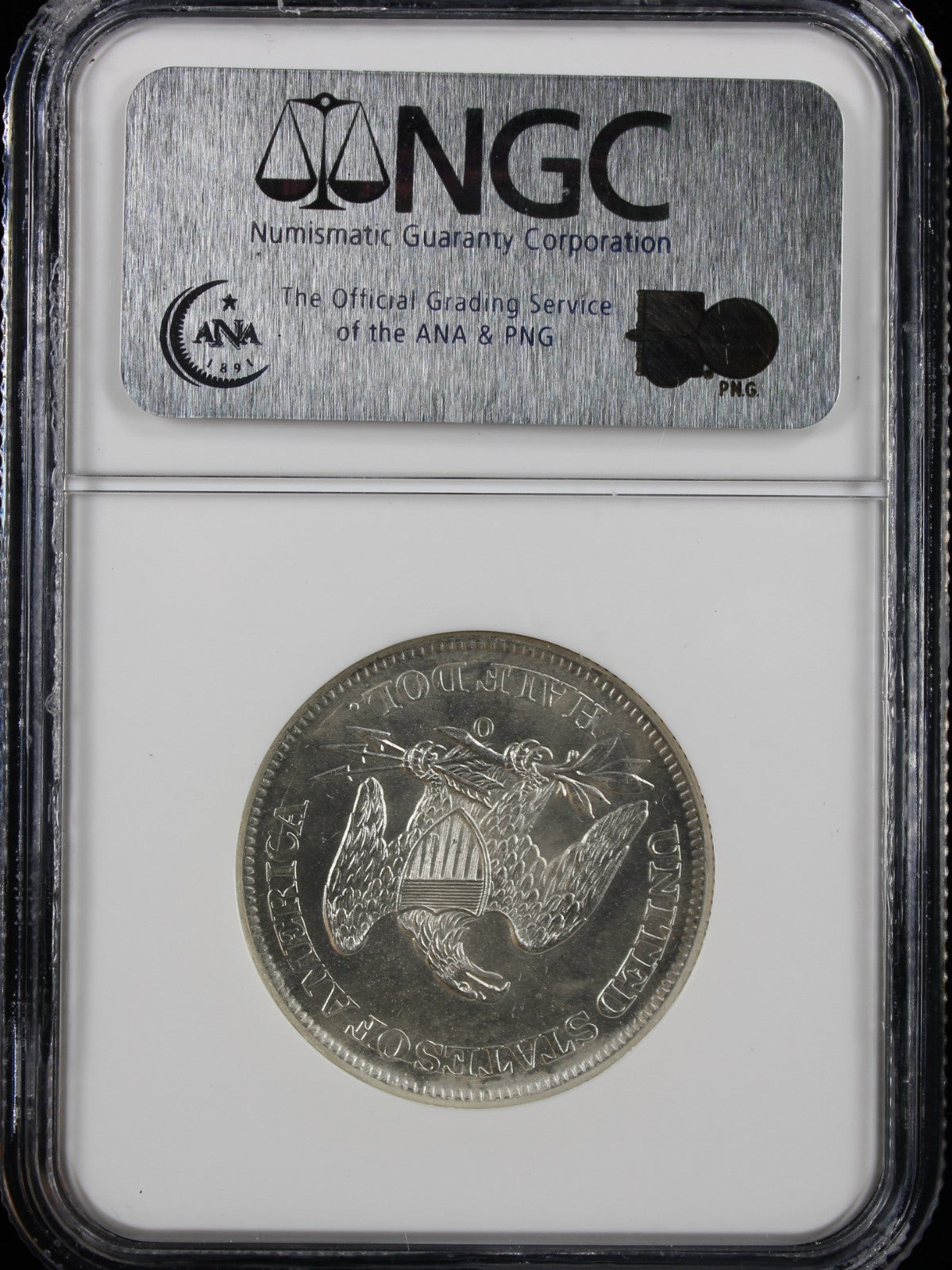 1861-O 50c W-09 Shipwreck Effect A SS Republic NGC UNC Confederate States Issue