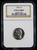 1954 Jefferson Proof Nickel 5c NGC PF69 Cameo