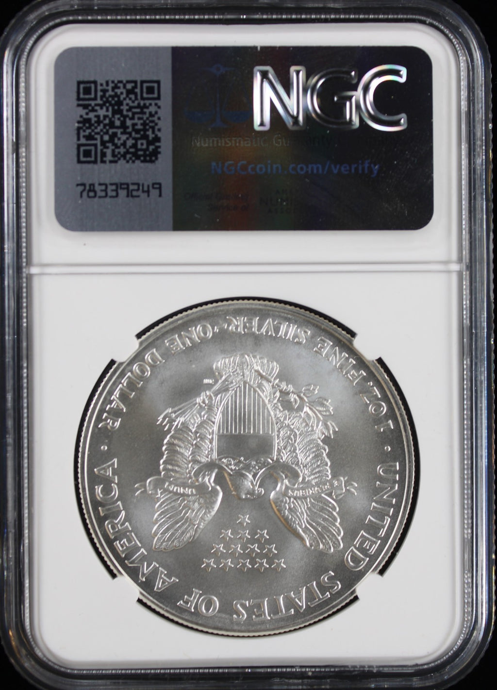 2002 Silver Eagle NGC MS70 Mercanti Signed