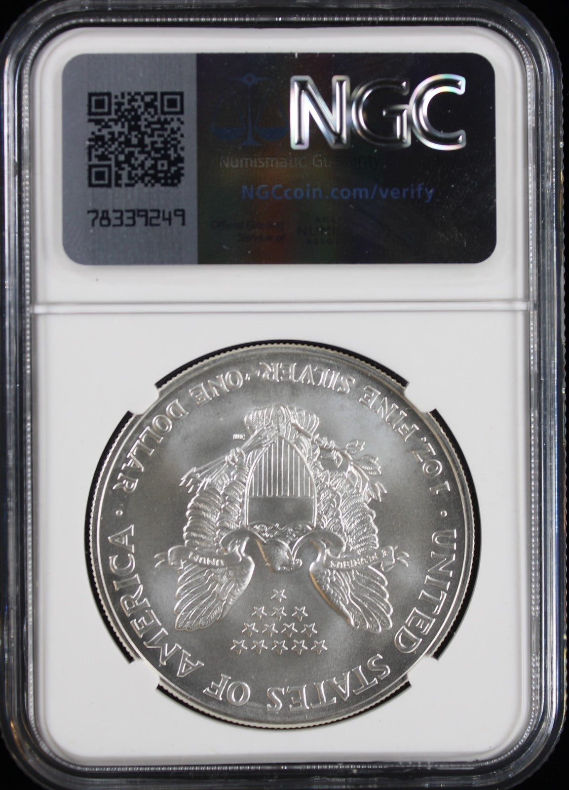 2002 Silver Eagle NGC MS70 Mercanti Signed