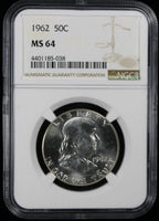 1962 Franklin Half Dollar 50c NGC MS64