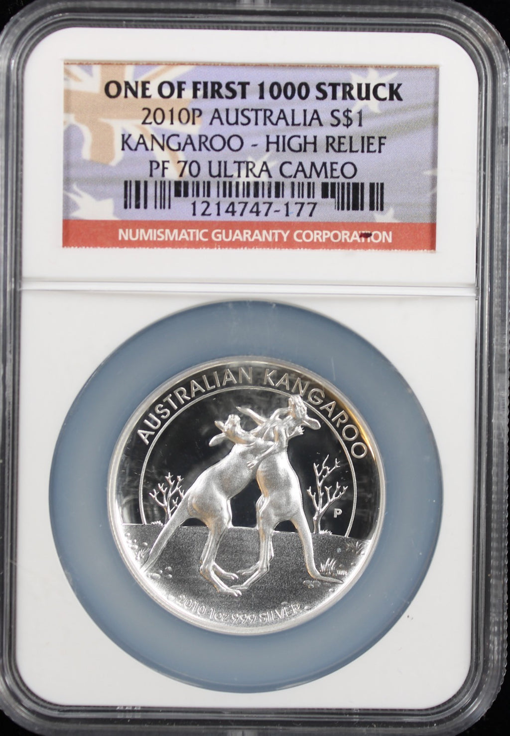 2010 Australia $1 Silver High Relief NGC PF70 Ultra Cameo First 1000 Struck