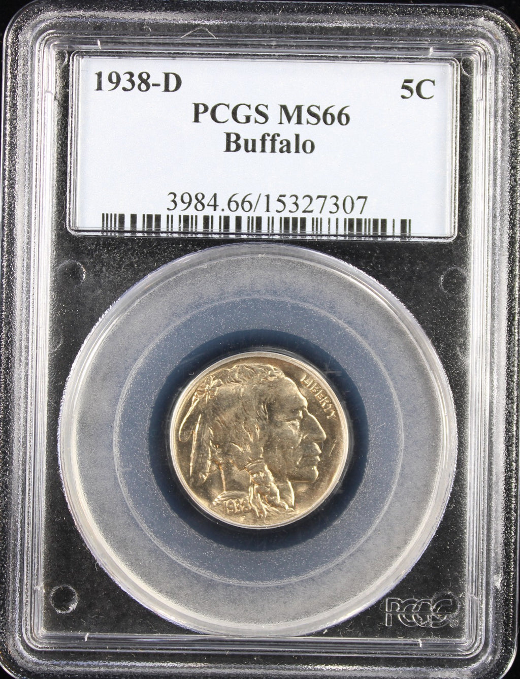1938-D 5c Buffalo PCGS MS66