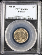 1938-D 5c Buffalo PCGS MS66