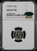 1938-D Mercury 10c NGC MS67+ Full Bands CAC
