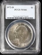 1972-D Eisenhower Clad Dollar $1 PCGS MS66