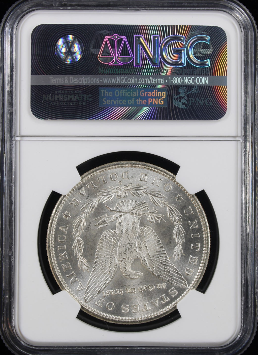 1879-S $1 Morgan NGC MS65 Smithsonian Institution Label