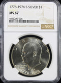 1976-S Eisenhower Silver Dollar $1 NGC MS67