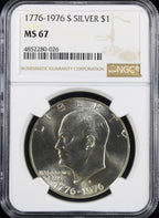 1976-S Eisenhower Silver Dollar $1 NGC MS67