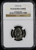 1970-S Jefferson Proof Nickel 5c NGC PF69 Ultra Cameo