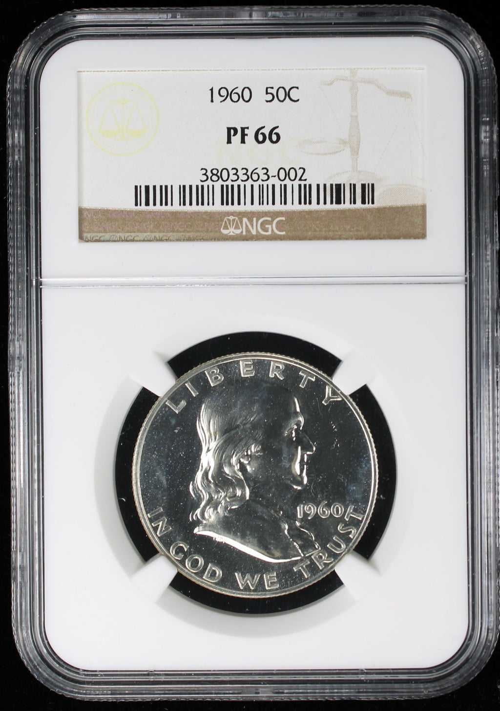 1960 Franklin Proof Half Dollar 50c NGC PF66