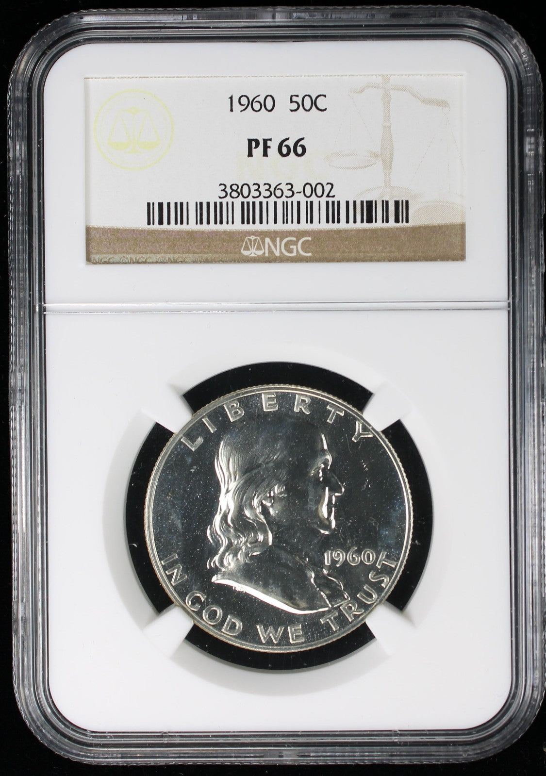 1960 Franklin Proof Half Dollar 50c NGC PF66