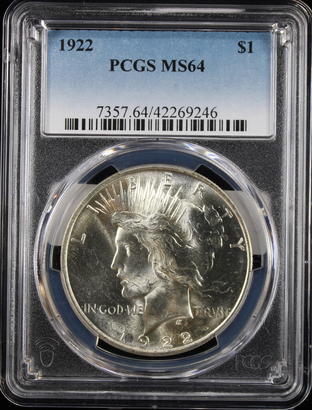 1922 Peace $1 PCGS MS64