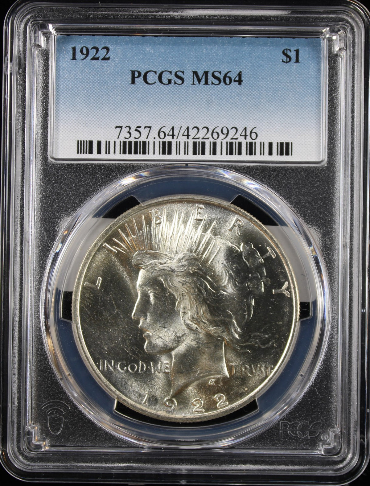 1922 Peace $1 PCGS MS64