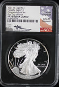 2021-W Silver Eagle NGC PF70UCAM First Day of Issue Mercanti Signed Type 1