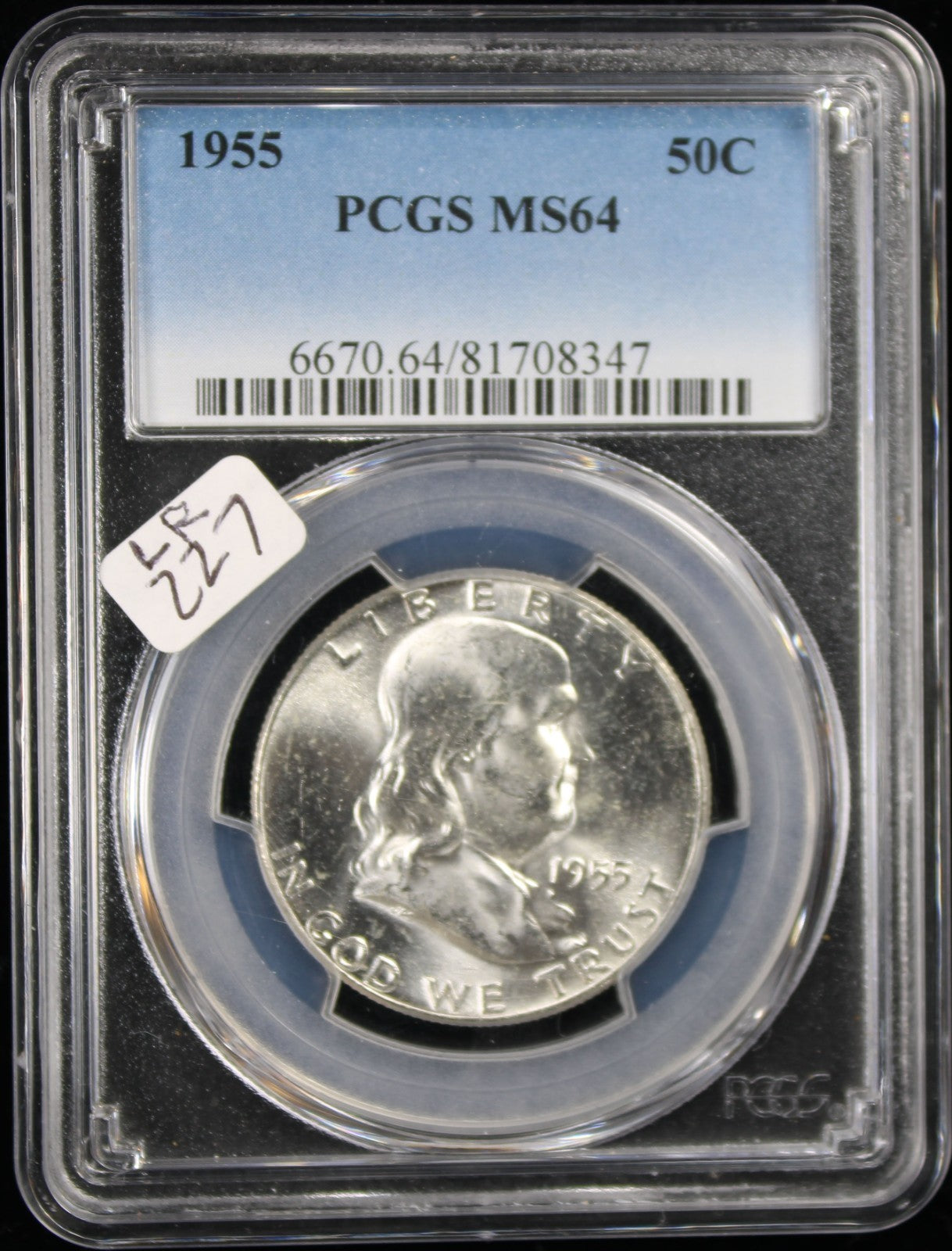 1955 Franklin Half Dollar 50c PCGS MS64
