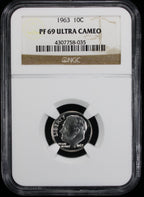 1963 Proof Roosevelt Silver Dime 10c NGC PF69 UC Ultra Cameo