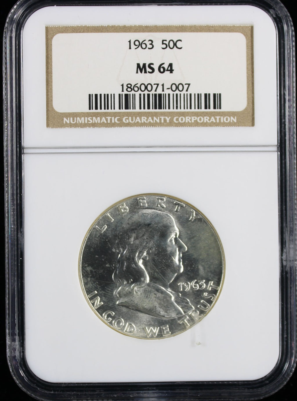 1963 Franklin Half Dollar 50c NGC MS64