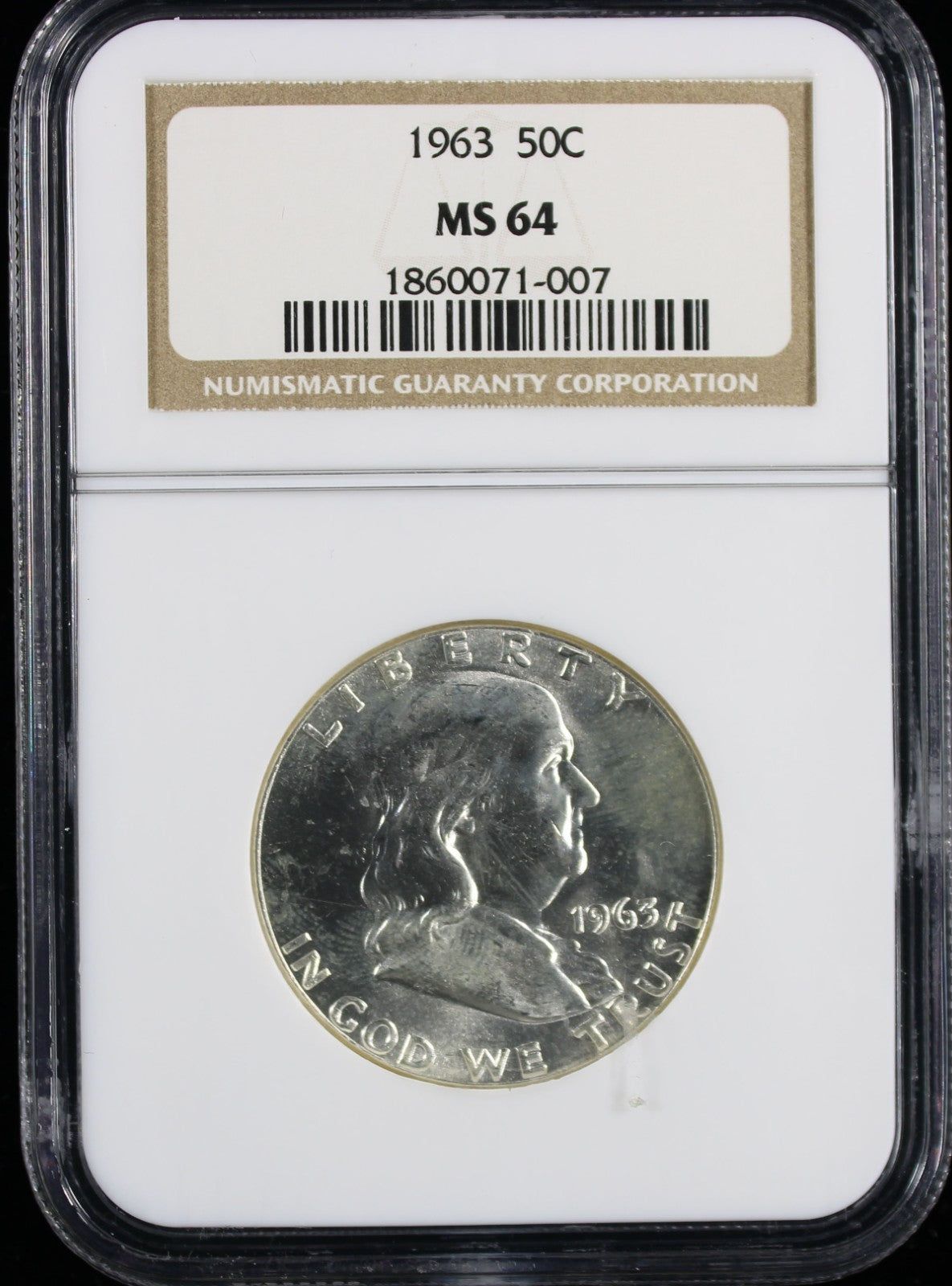 1963 Franklin Half Dollar 50c NGC MS64