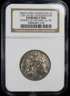 Greek Antiochus VII (138-129 BC) Tetradrachm NGC XF