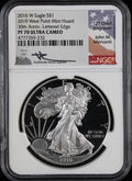 2016-W Silver Eagle Lettered Edge NGC PR70UCAM Mercanti Signed