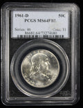 1961-D Franklin Half Dollar 50c NGC MS64 FBL