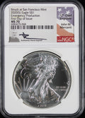 2020-S Silver Eagle NGC MS70 First Day of Issue Mercanti Signed