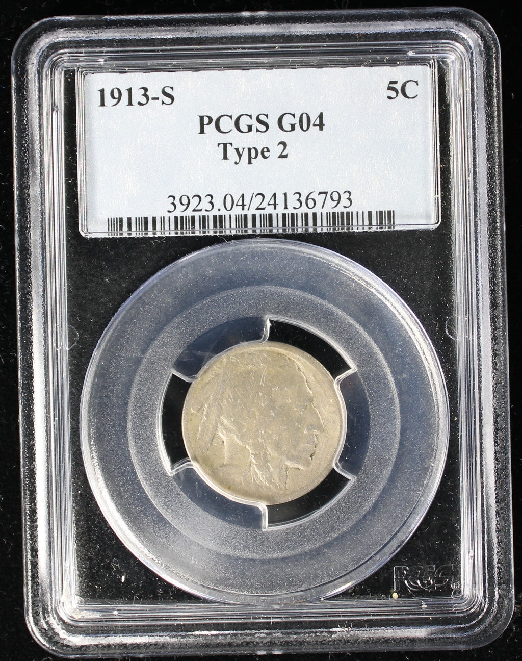 1913-S Buffalo Nickel 5c PCGS G04 Type 2