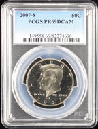 2007-S Kennedy Proof Half Dollar 50c PCGS PR69 Deep Cameo