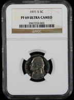 1971-S Jefferson Proof Nickel 5c NGC PF69 Ultra Cameo