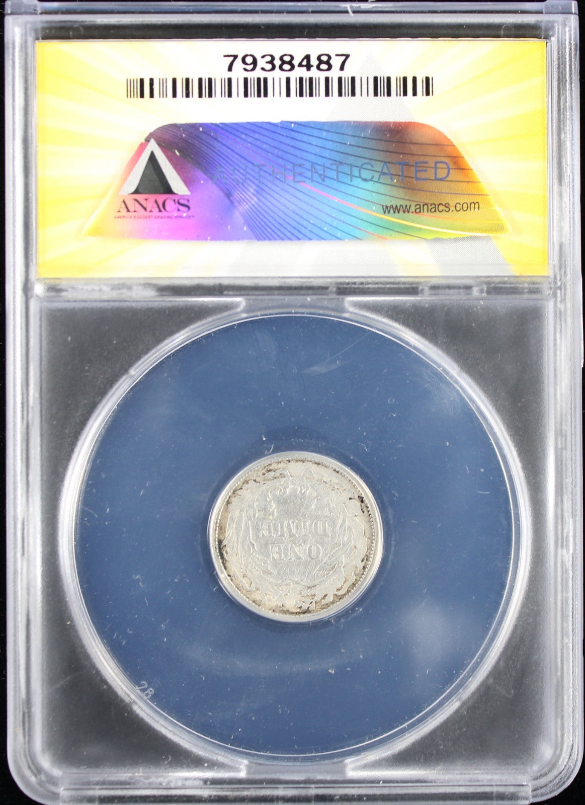 1883 Seated Dime 10c ANACS EF40 Details