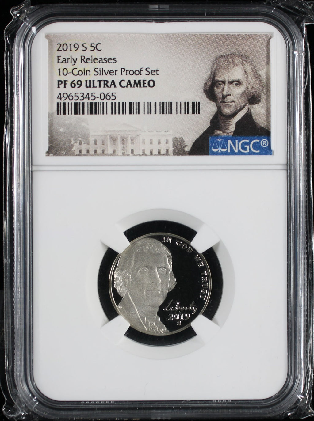 2019-S Jefferson Nickel 5c NGC PF69 Ultra Cameo