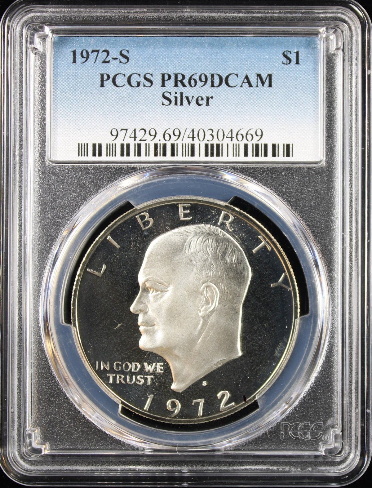 1974-S Eisenhower Clad Dollar $1 PCGS PR69DCAM