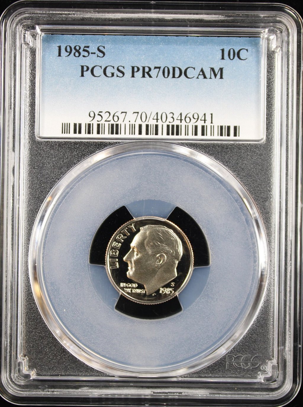 1985-S 10c PCGS PR70DCAM