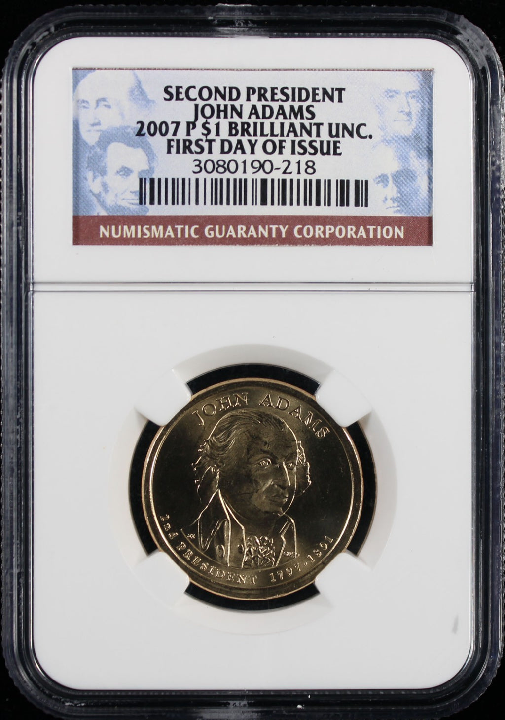 2007 John Adams Dollar NGC Brilliant UNC