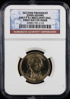 2007 John Adams Dollar NGC Brilliant UNC