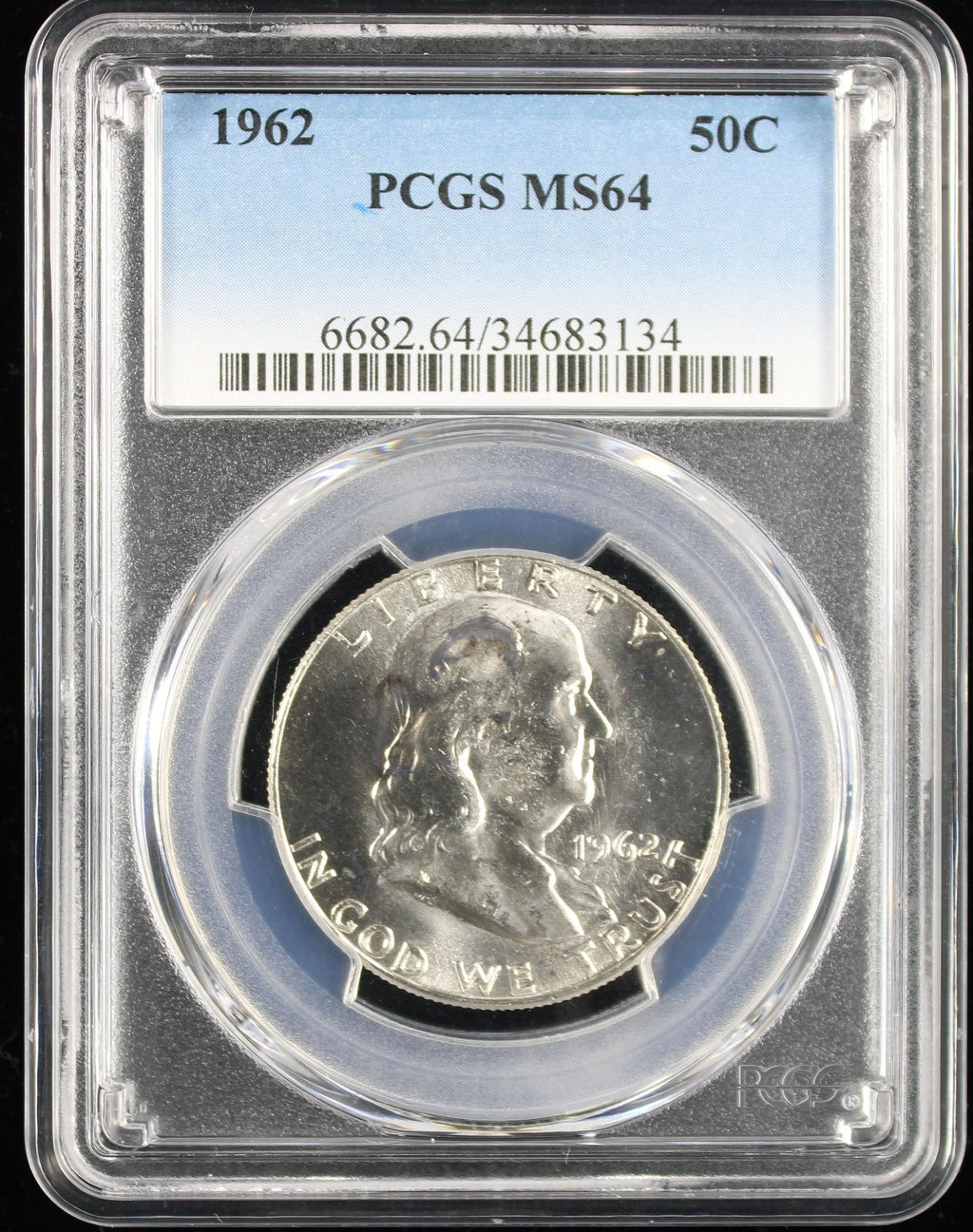 1962 Franklin Half Dollar 50c PCGS MS64