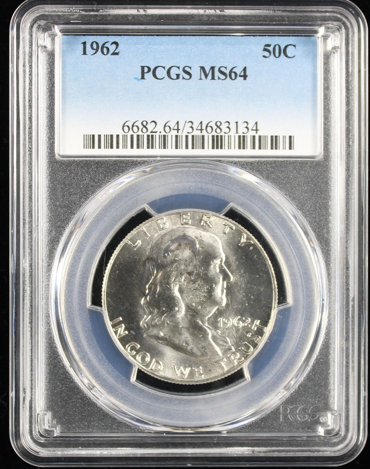 1962 Franklin Half Dollar 50c PCGS MS64